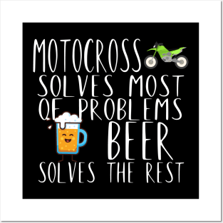 Motocross problems beer Posters and Art